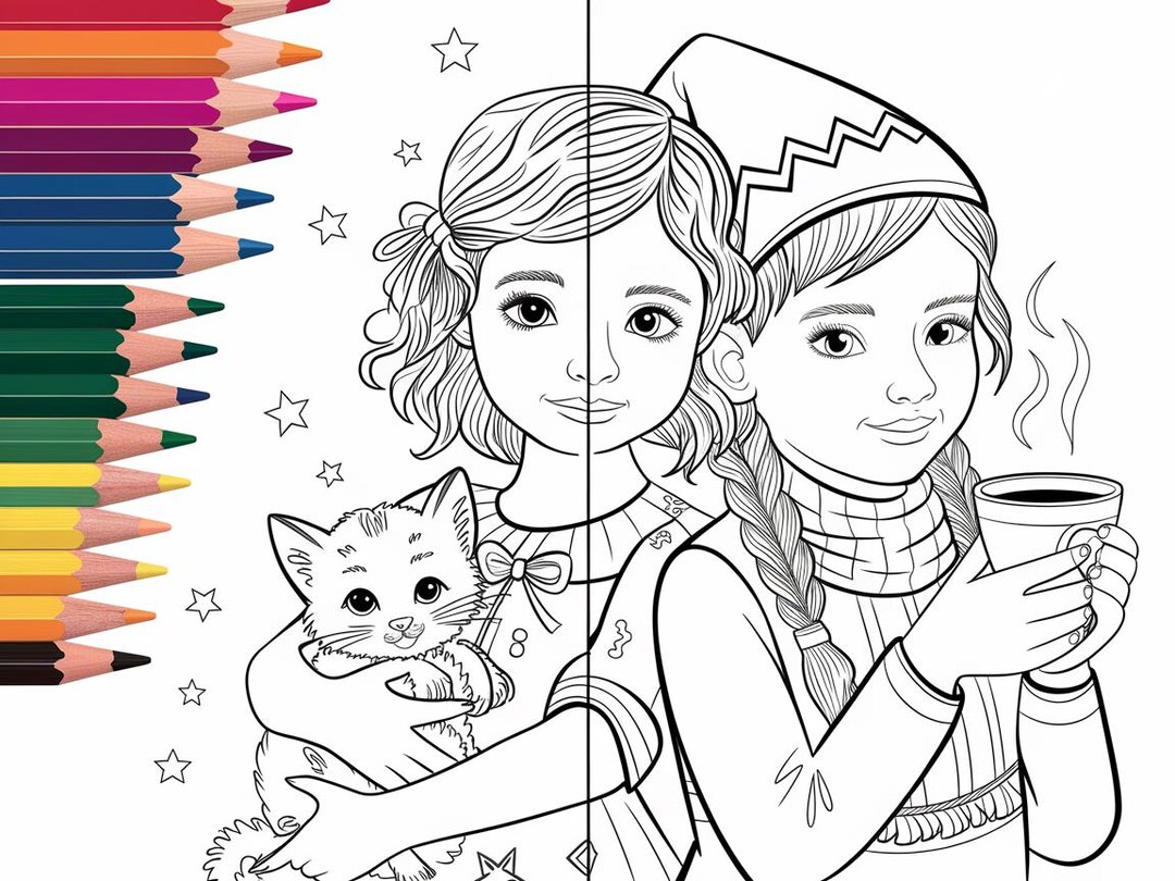 A Collection of Anime Style Coloring Pages Printable Anime-inspired Art