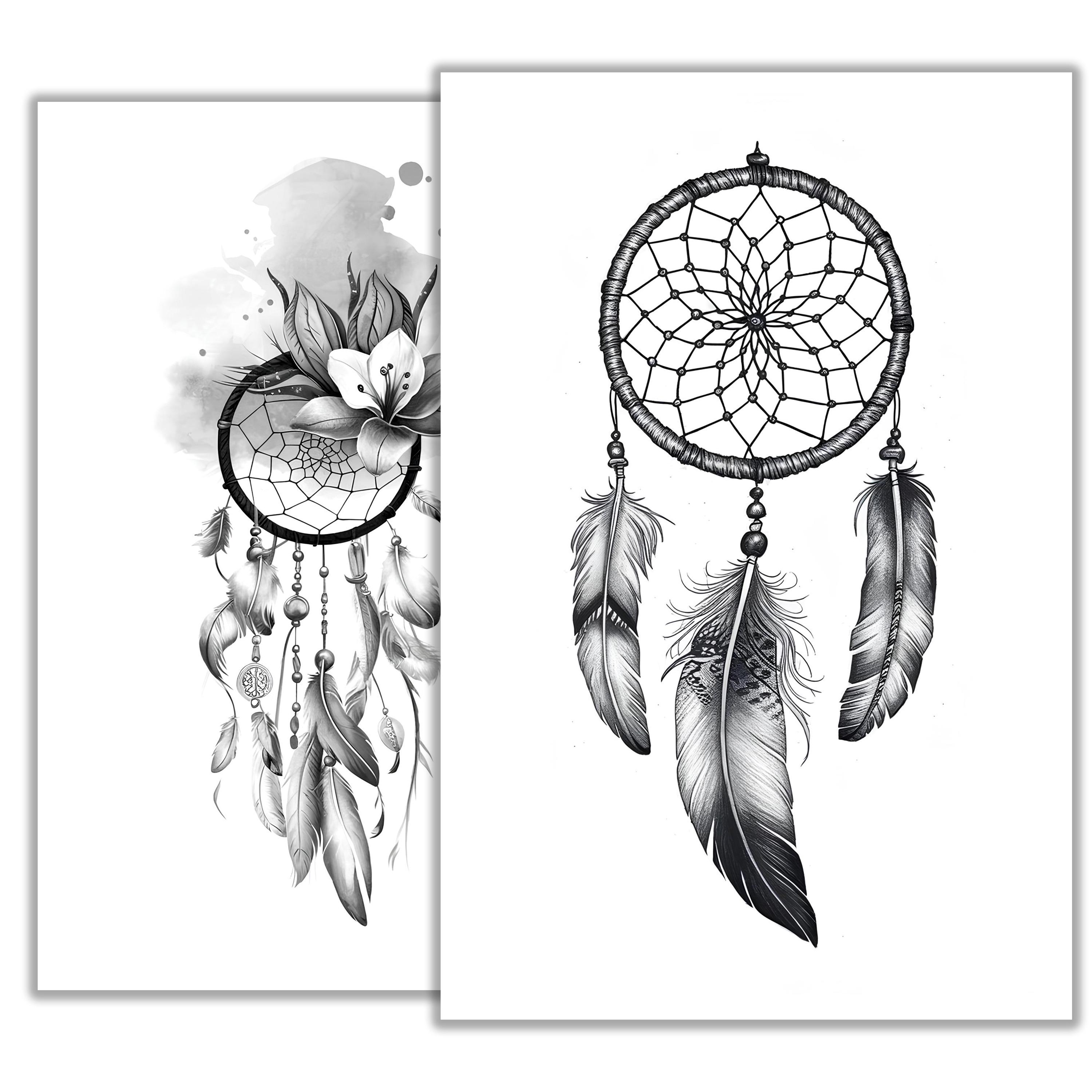 Dream Catcher Tattoo Sketch – Boho Fine Line Design, Minimalist Tribal  Symbol, Spiritual Tattoo Flash, Digital Download - Etsy, image size:3000x3000