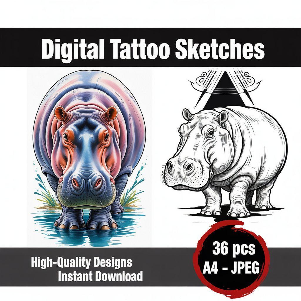 Pin by Heather Bason on tattoo art | Hippo tattoo, Left arm tattoos, Arm  tattoo, image size:1024x1024