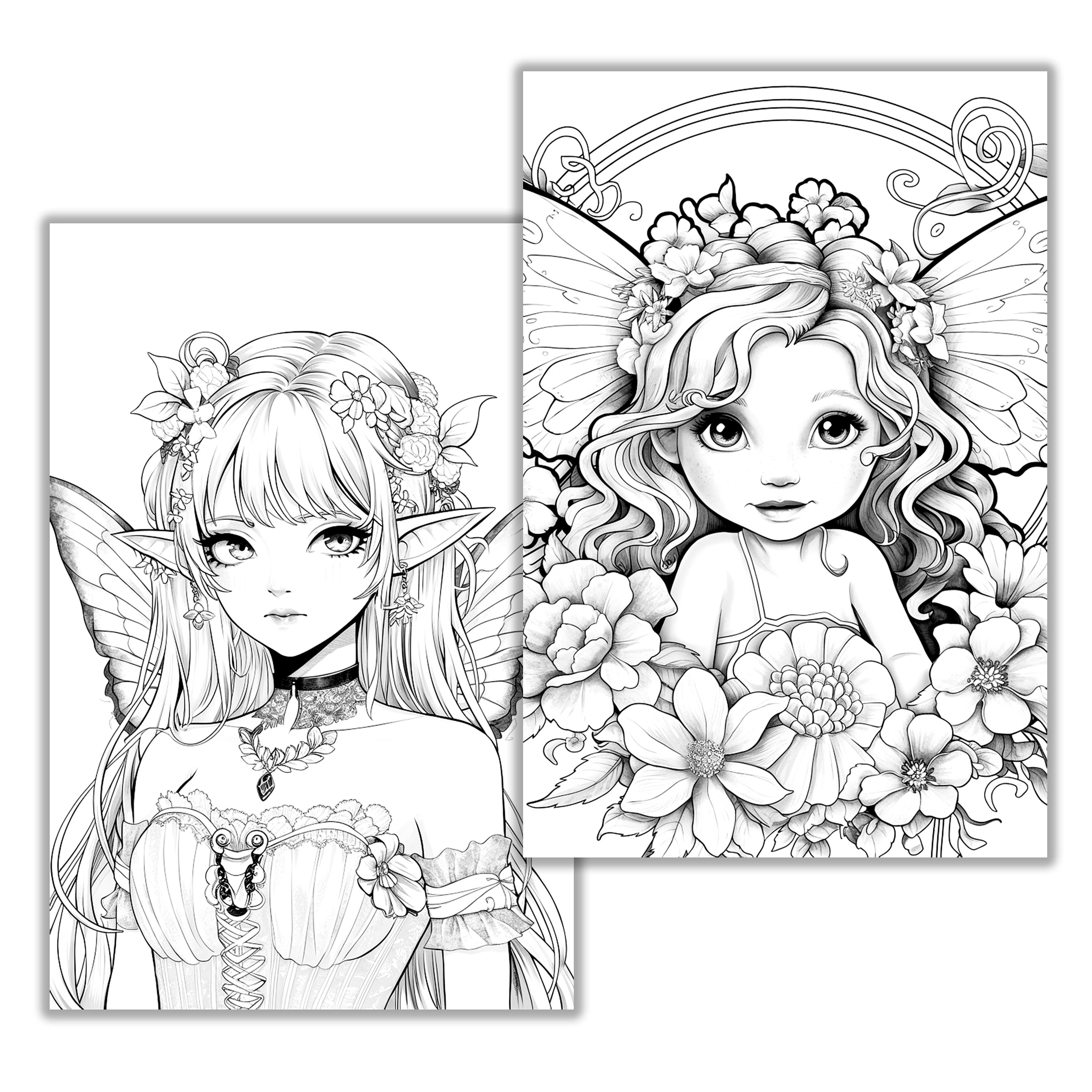 Butterfly Girl Coloring Page Coloring - Il Fullxfull.6032124996 Kff5 