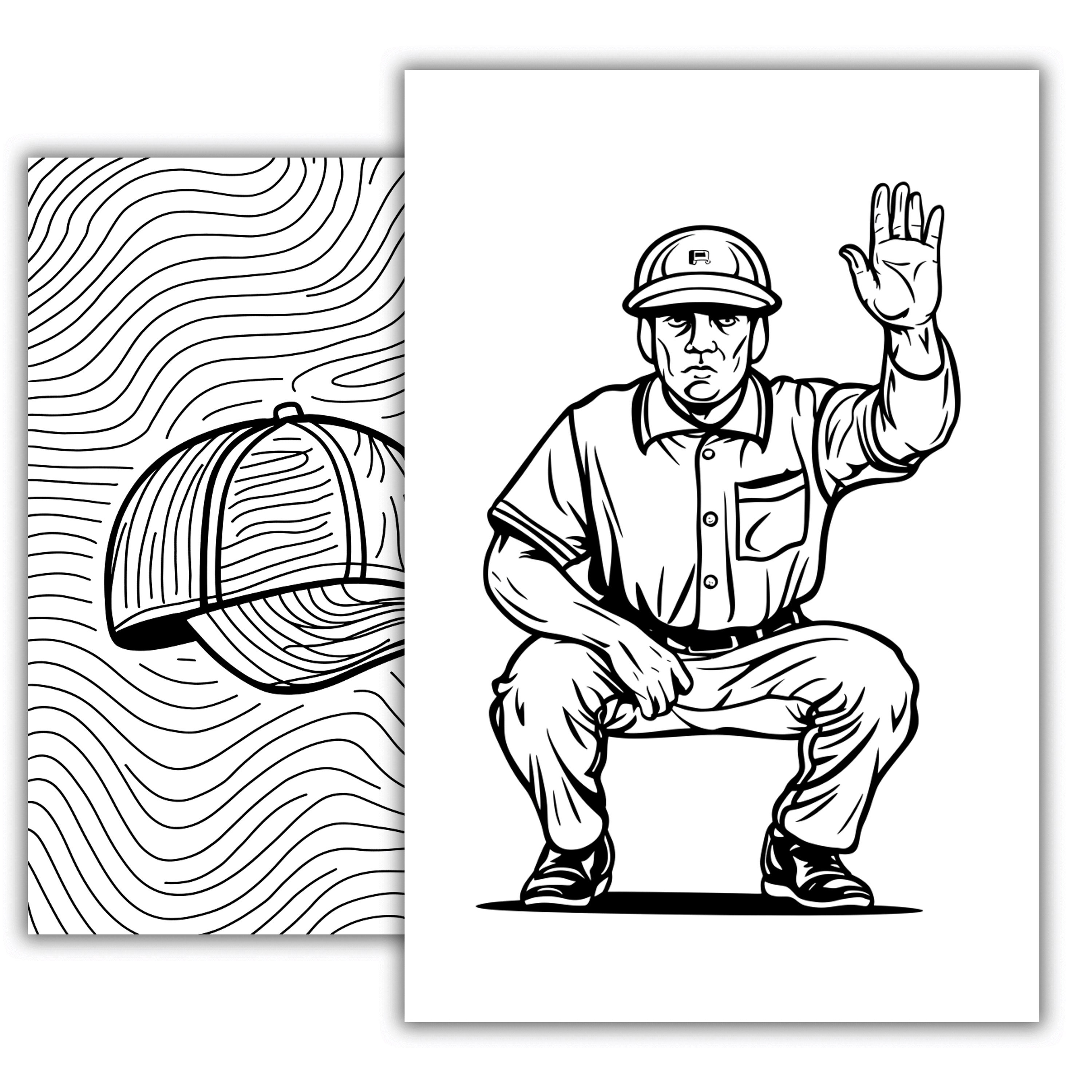 Baseball Coloring Pages – Sports Printable for Kids & Adults, Fun DIY ...