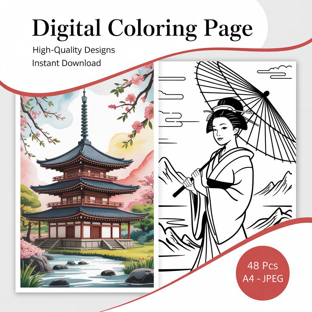 JAPANESE COLORING　/　JAPAN DESIGN 　2冊セット JAPANESE COLORING / JAPAN DESIGN 2冊セット