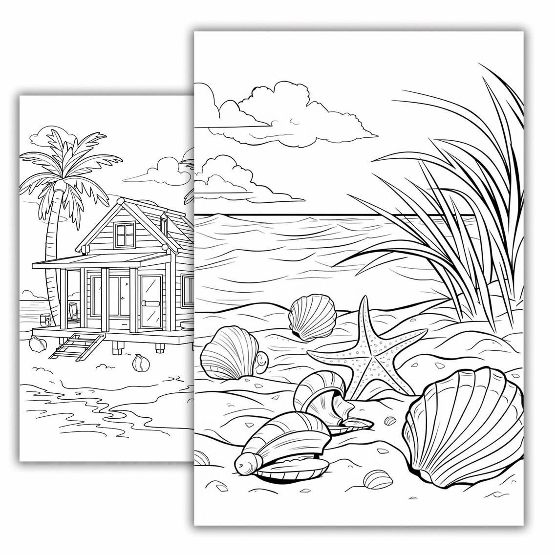 Coloring Page Beach. Coloring Pages, Coloring Pages for Adults. Coloring Pages for Children.15 ...