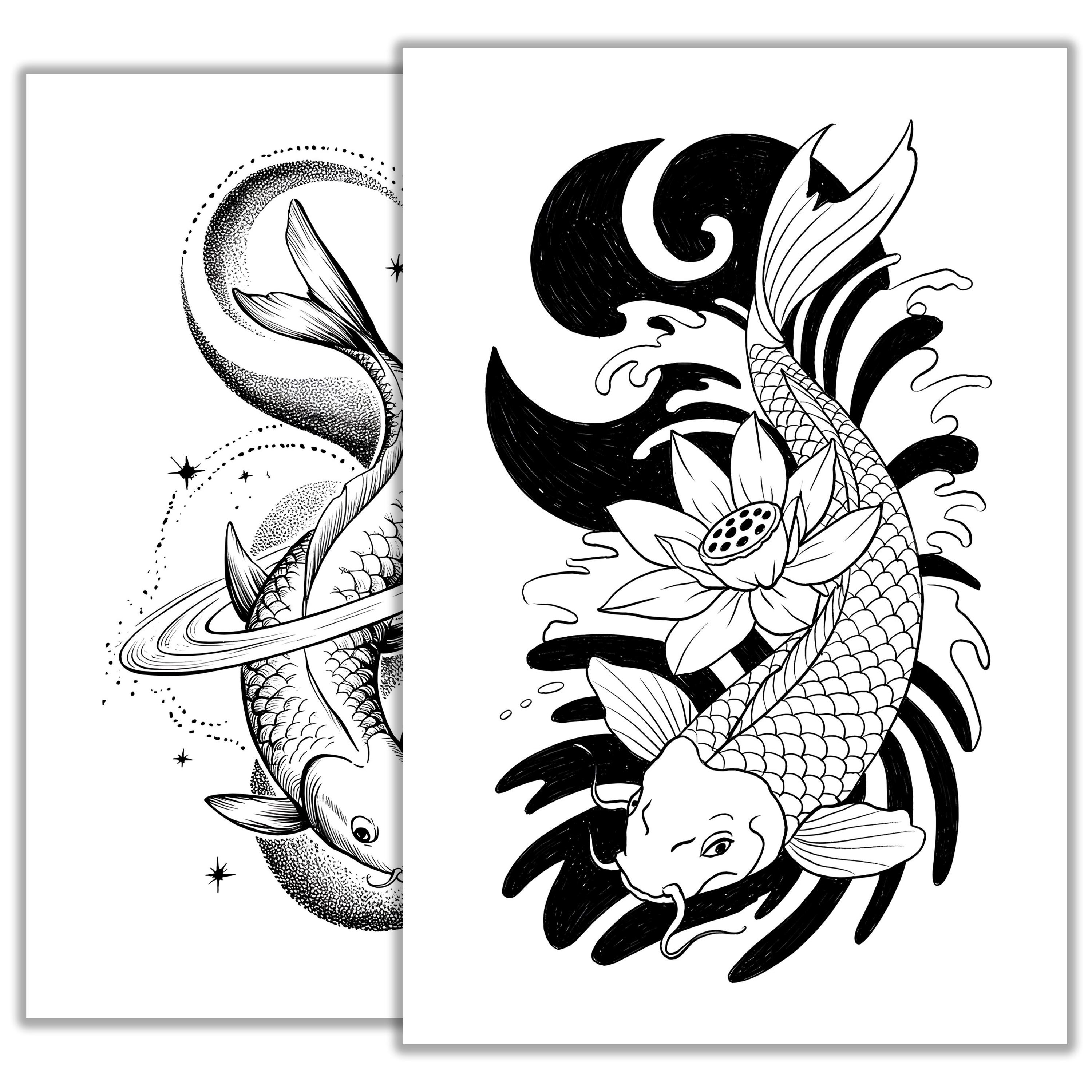 Fish Tattoo Sketch – Fine Line Ocean Tattoo Design, Minimalist Sea Creature  Tattoo, Artistic Line Art Tattoo Idea - Etsy, image size:3000x3000