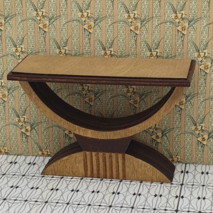 Dolls House Art Deco Console or Hallway Table. Iconic 1920s 1930s Style. Wood, Painted or Mirror. 12th 24th or 48th scale. Kit or Ready Made