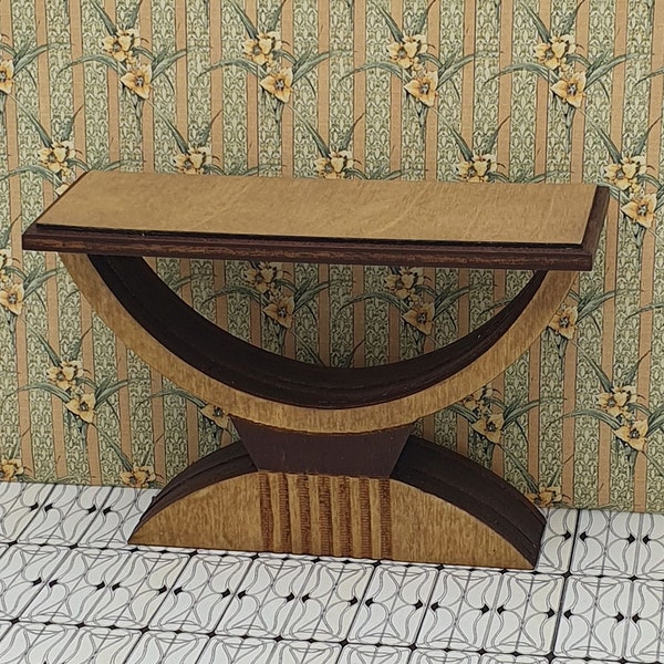 Unique Design Art Deco Console or Hallway Table for Dolls House. 12th 24th or 48th scale. Kit or Ready Made.