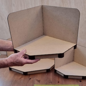 Modell Diorama Display Base Board Kit eingemauert Puppenhaus Zimmer Box 30 x 20 x 21,5 cm Zug-Boot-Flugzeug - Actionfigur-Fantasy Perfektes Geschenk Papa