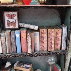 Dollhouse Secret Compartment Book - Kit or Made-up. Plus 2 Non-Opening Books Diorama Library Apothecary. 1:12 Miniature Antique Style. image 10