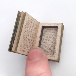Dollhouse Secret Compartment Book - Kit or Made-up. Plus 2 Non-Opening Books Diorama Library Apothecary. 1:12 Miniature Antique Style. Made-up