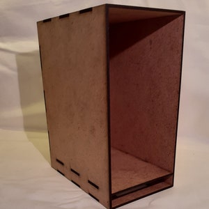 Book Nook Blank for Diorama Scene. Approx. 10 x 21 x 16 cm. 3mm hardboard. Easy clip together. Option with Mirror. Mini Dollhouse.