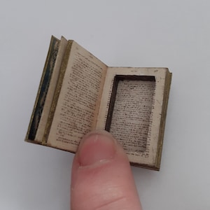 Miniature Antique Secret Compartment Book 'Make Your Own' Kit or 'Made-up' Dolls House Diorama Library Apothecary. 1:12 Paper Print