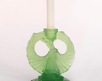 Art Deco Kerzenständer Glas Look Mädchen mit fließendem Rock Kunstharz Verzierung für Puppenhaus. 5 Farben. 3 Größen. 1/12 1/24 1/48