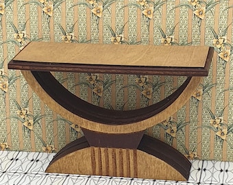 Consolle o tavolino da ingresso in stile Art Déco per casa delle bambole. Iconico stile anni '20 e '30. In legno, dipinto o con specchio. Scala 1:12, 1:24 o 1:48. Kit o già assemblato.
