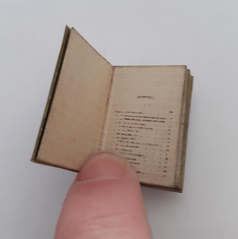 Dollhouse Secret Compartment Book - Kit or Made-up. Plus 2 Non-Opening Books Diorama Library Apothecary. 1:12 Miniature Antique Style. image 2