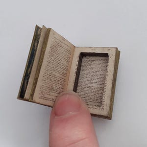 Dolls House Miniature Antique Secret Compartment Book - Kit or Made-up. Plus 2 Non-Opening Books Diorama Library Apothecary. 1:12