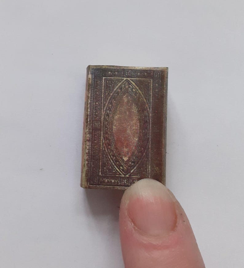 Dollhouse Secret Compartment Book - Kit or Made-up. Plus 2 Non-Opening Books Diorama Library Apothecary. 1:12 Miniature Antique Style. image 7