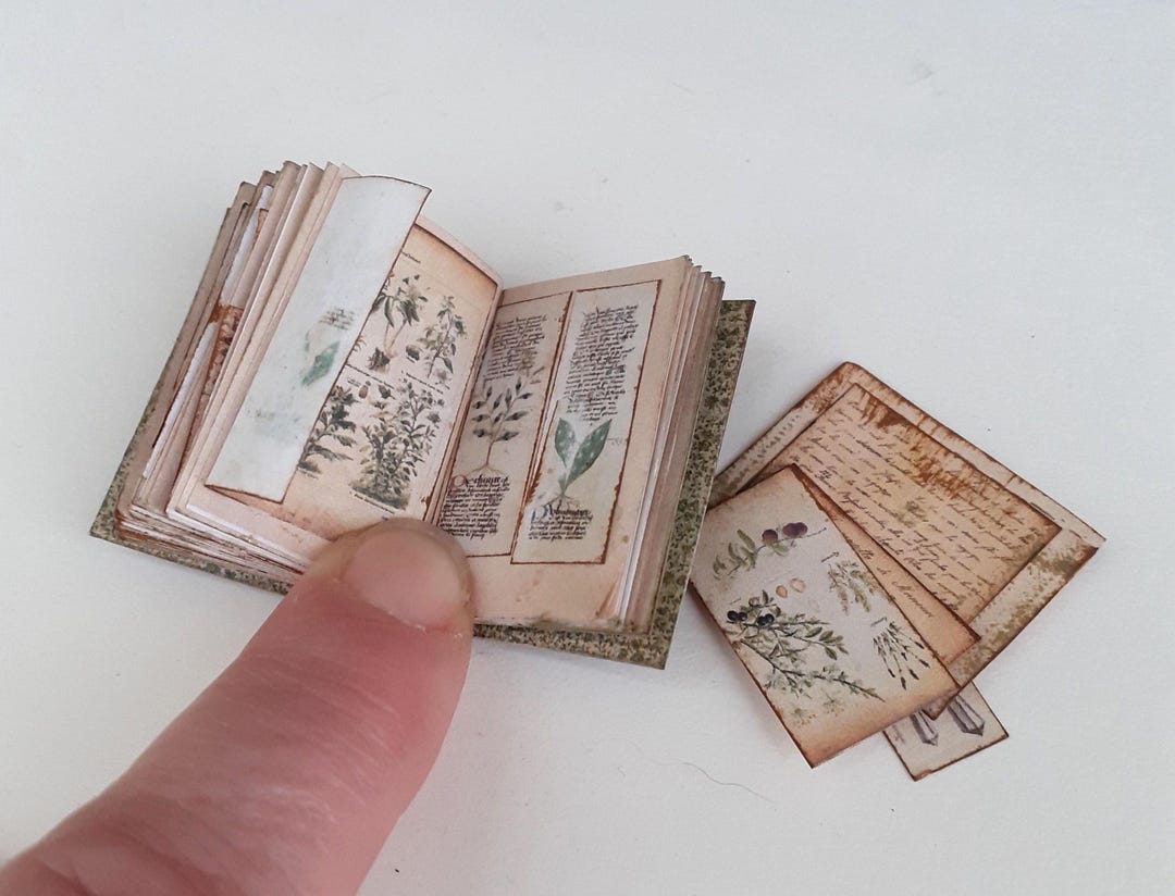 Miniature Apthecary Scripts Miniature Antique Look Apothecary Healers Herbalist Recipe Remedies ...