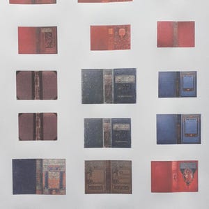Dollhouse Book Covers. x18. 12th or 6th scale. 2.4 cm - 3.4 cm