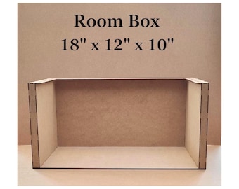 Room Box, 12th Scale. Double-Walled Sides. Kit or Made-up. Blank Easy to DIY into a Room, Shop.