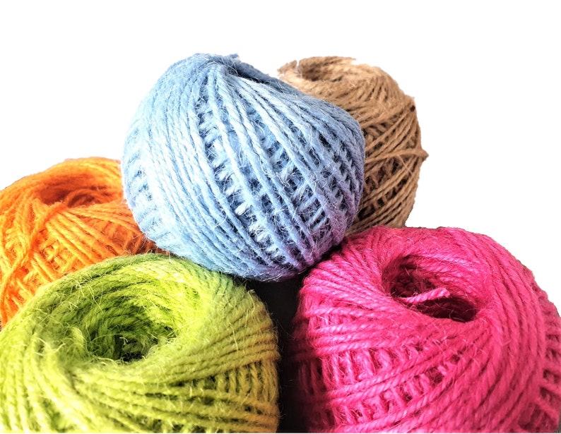 BULK DEAL KIS Colored Jute Twine Natural 328 Ft for Handmade Etsy