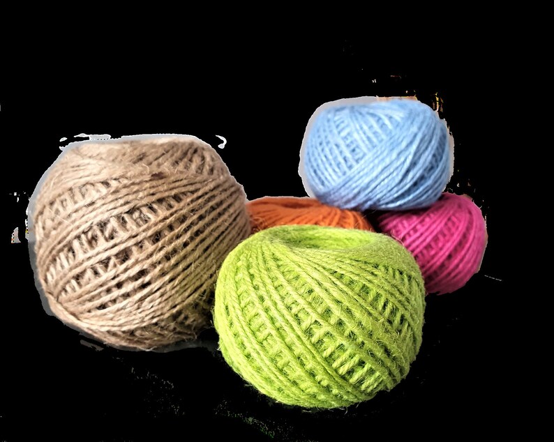 BULK DEAL KIS Colored Jute Twine Natural 328 Ft for Handmade, Diy