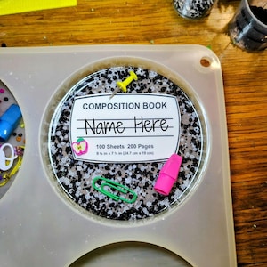 Personalized Composition Book Teacher Coaster Paperweight - Etsy