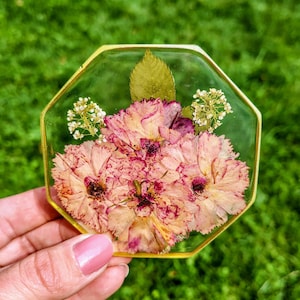 Wedding Bouquet Flower Coasters, Floral Preservation Coasters, Memorial Flowers Keepsake, Resin Coaster set