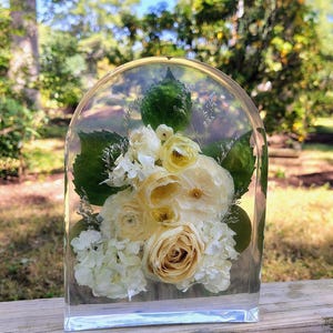 Wedding Bouquet Resin Preservation: Dried Flower Keepsake, Memorial Flowers DEPOSIT