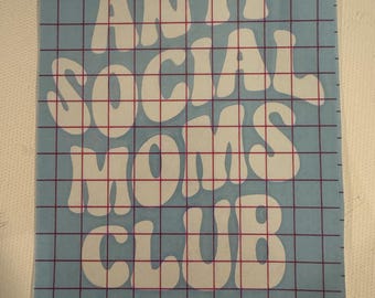Antisocial moms club car decal