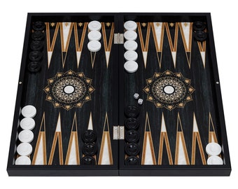 Limitierte Auflage Backgammon Set mit Einzigartigem Design - Perfektes Geschenk für Spielbegeisterte und Sammler - Hochwertiges Brettspiel