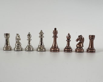 Klassische Metall-Schachfiguren - Luxuriöses Schachset - Perfektes Geburtstagsgeschenk