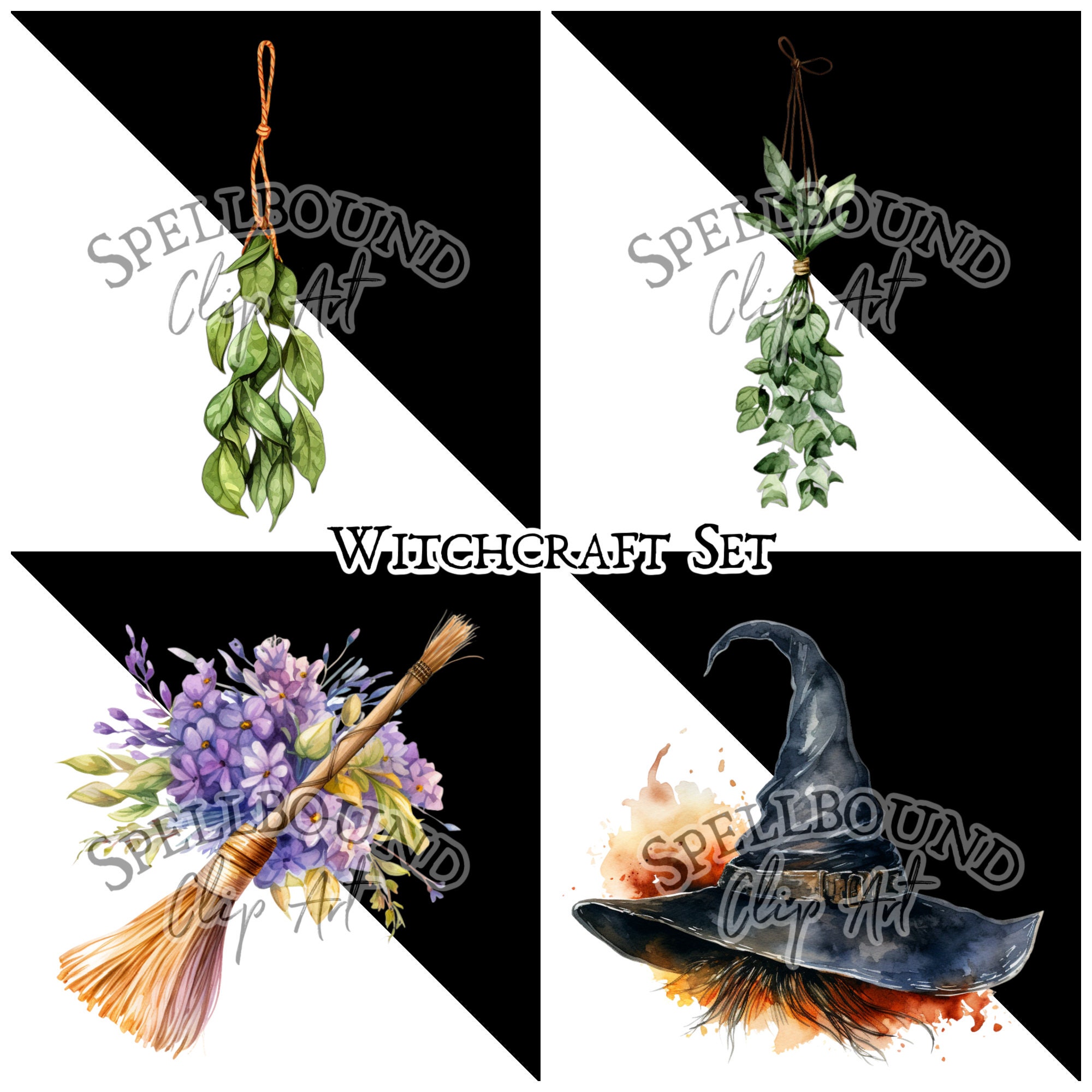 Witchcraft Digital Clipart Commercial Use Instant Download - Etsy