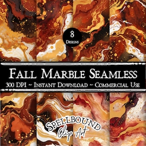 Fall Marble Seamless Digital Papers, Commercial Use, Instant Download, Marble Clipart, Marble Texture, Earth Tones