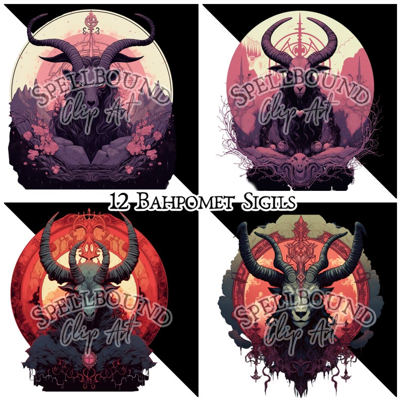 Baphomet Sigils Digital Clipart Commercial Use Instant - Etsy