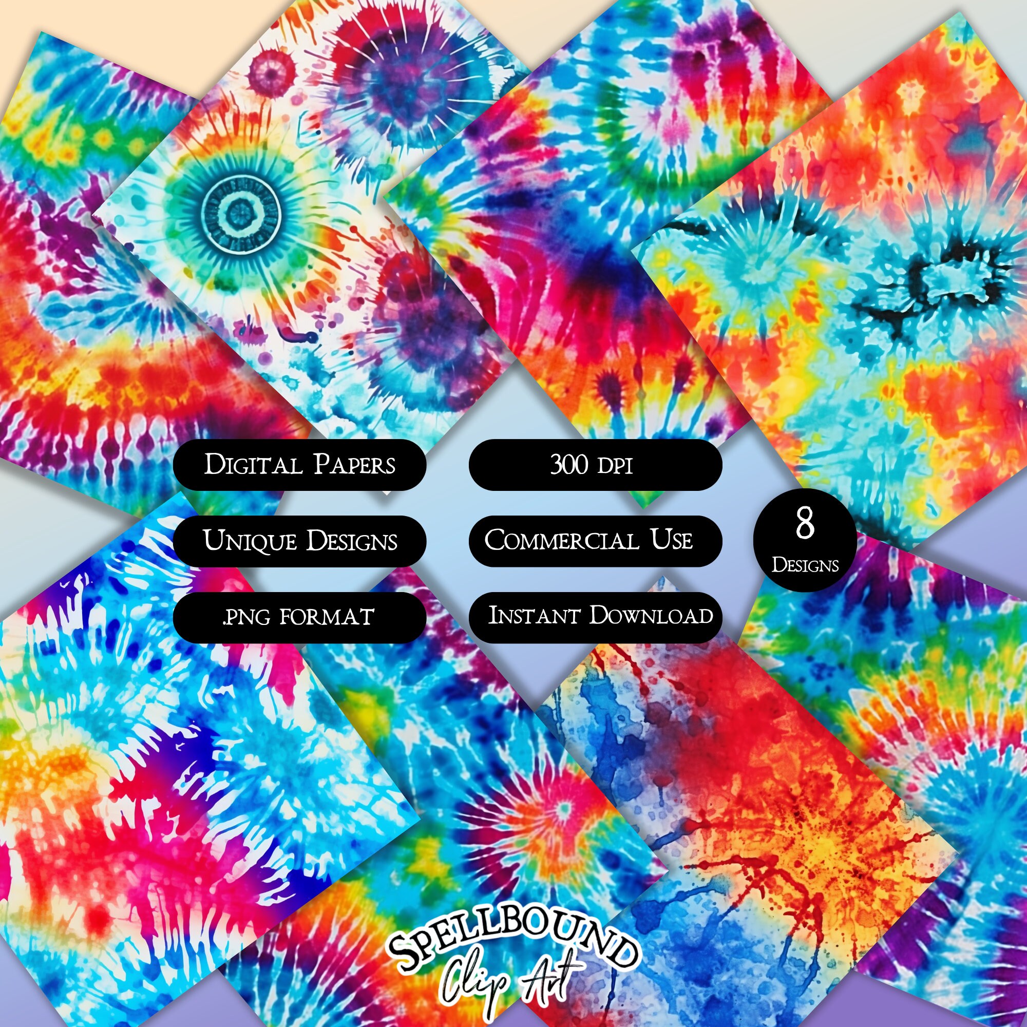 Photo inspiration: Gallery Detail: Tie Dye Splatter Seamless Digital Papers Commercial Use Instant