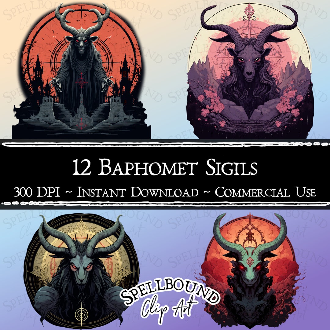 Baphomet Sigils Digital Clipart Commercial Use Instant - Etsy