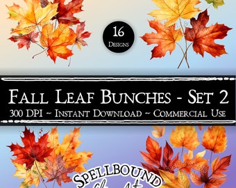 Fall Leaves Digitale Clipart, Commercieel Gebruik, Instant Download, Fall Clipart, Herfst Clip Art