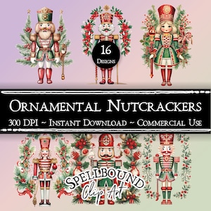 Clipart digital de quebra-nozes de Natal, uso comercial, download instantâneo, clipart de quebra-nozes, PNG, clipart de Natal, clipart de férias