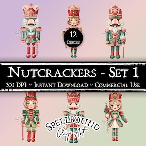 Clipart digital de quebra-nozes de Natal, uso comercial, download instantâneo, clipart de quebra-nozes, PNG, clipart de Natal, clipart de férias