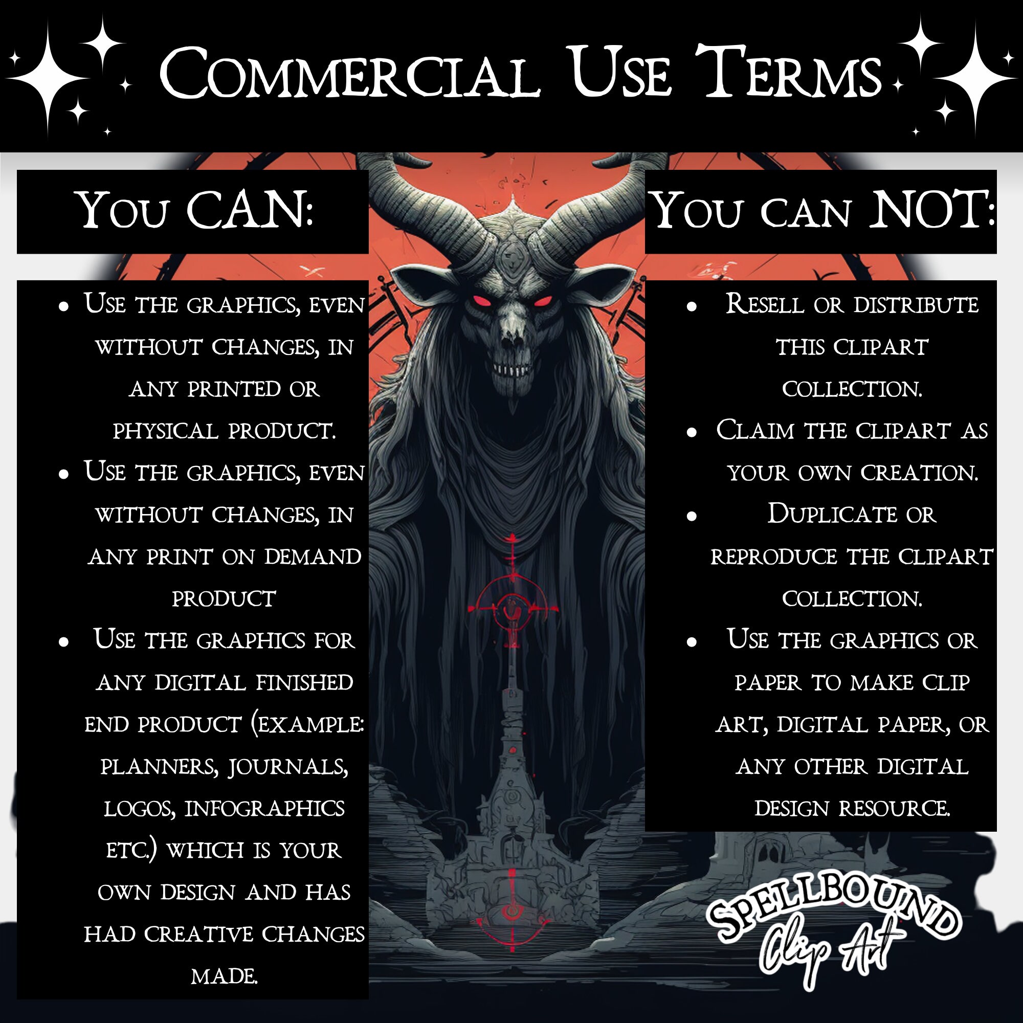 Baphomet Sigils Digital Clipart, Commercial Use, Instant Download ...