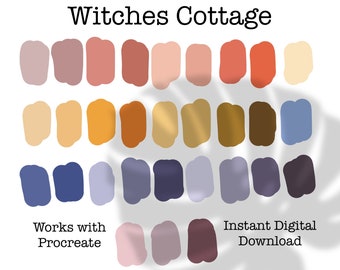 Procreate Color Palette, Earth Tones, Color Swatches, iPad Procreate Tools Commercial Use