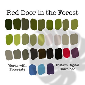 Procreate Color Palette Forest Palette Green Palette Commercial Use