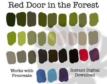 Procreate Color Palette Forest Palette Green Palette Commercial Use