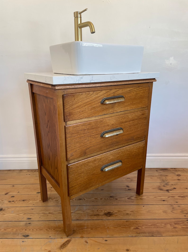 Bathroom Vanity Unit Made to Order Vanity Unit Custom Made Bathroom Furniture Antique Vintage ...