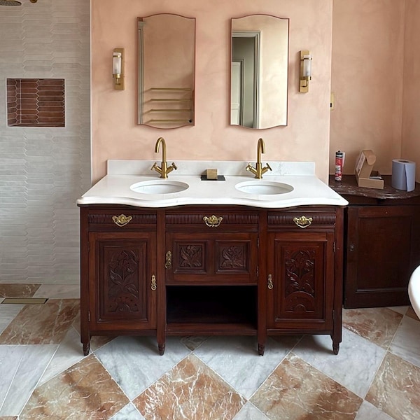 Bathroom Vanity Unit Made to Order Vanity Unit Custom Made Bathroom Furniture Antique Traditional Bathroom Washstand Basin Unit