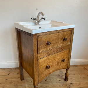 Bathroom Vanity Unit Made to Order Vanity Unit Custom Made Bathroom Furniture Antique Vintage Bathroom Washstand Basin Unit