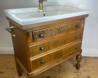 Bathroom Vanity Unit Made to Order Vanity Unit Custom Made Bathroom Furniture Antique Vintage Traditional Bathroom Washstand Basin Unit