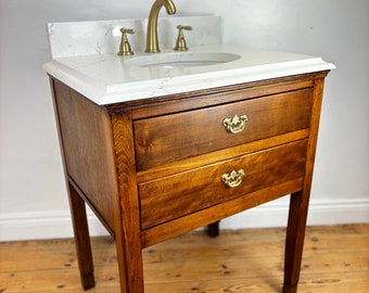 Bathroom Vanity Unit Made to Order Vanity Unit Custom Made Bathroom Furniture Antique Vintage Bathroom Washstand Basin Unit