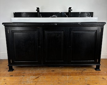 Bathroom Vanity Unit, Antique Oak Washstand, Traditional Luxury Bathroom Cabinet, Made to Order