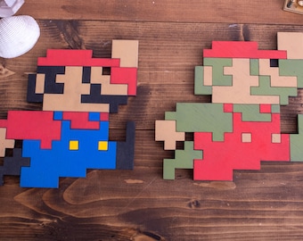 8bit Super Mario SVG for Wall Display